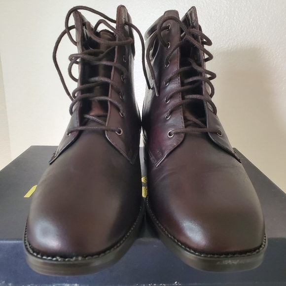White Mountain NWT Laurie Lace Up Boots in Chocolate Brown Leather - Picture 5 of 7